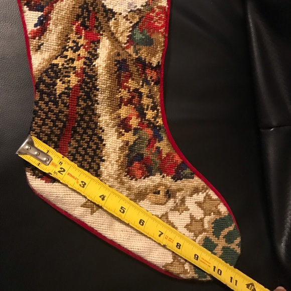 Vintage Christmas stocking needle point - Picture 12 of 13